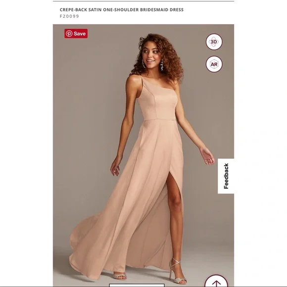 david's bridal sand bridesmaid dresses Allure Bridals A1114 – Nearly Newlywed